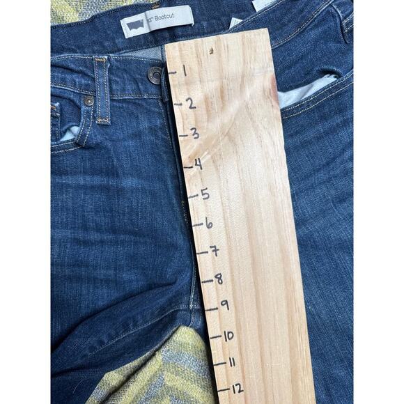 Levi's 515 Bootcut Jeans Size 27x28.5 Mid Rise Dark Wash Flap Pocket Stretch - Picture 6 of 10